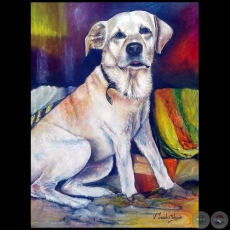 Socri posando en mi taller - Pintura al óleo - Obra de Vicente González Delgado